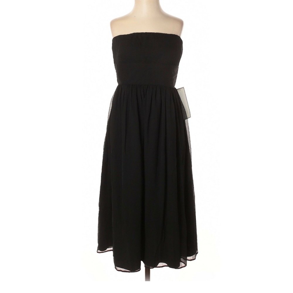 NWOT J.Crew Silk Strapless black Dress Size 0